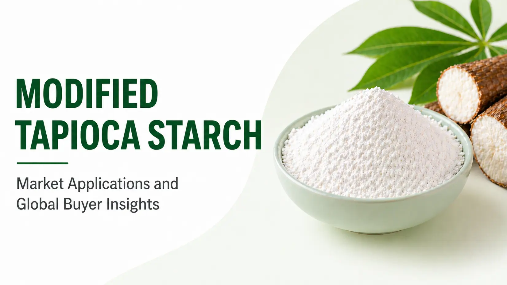 Aplicaciones del mercado del almidón de tapioca modificado y perspectivas de los compradores globales