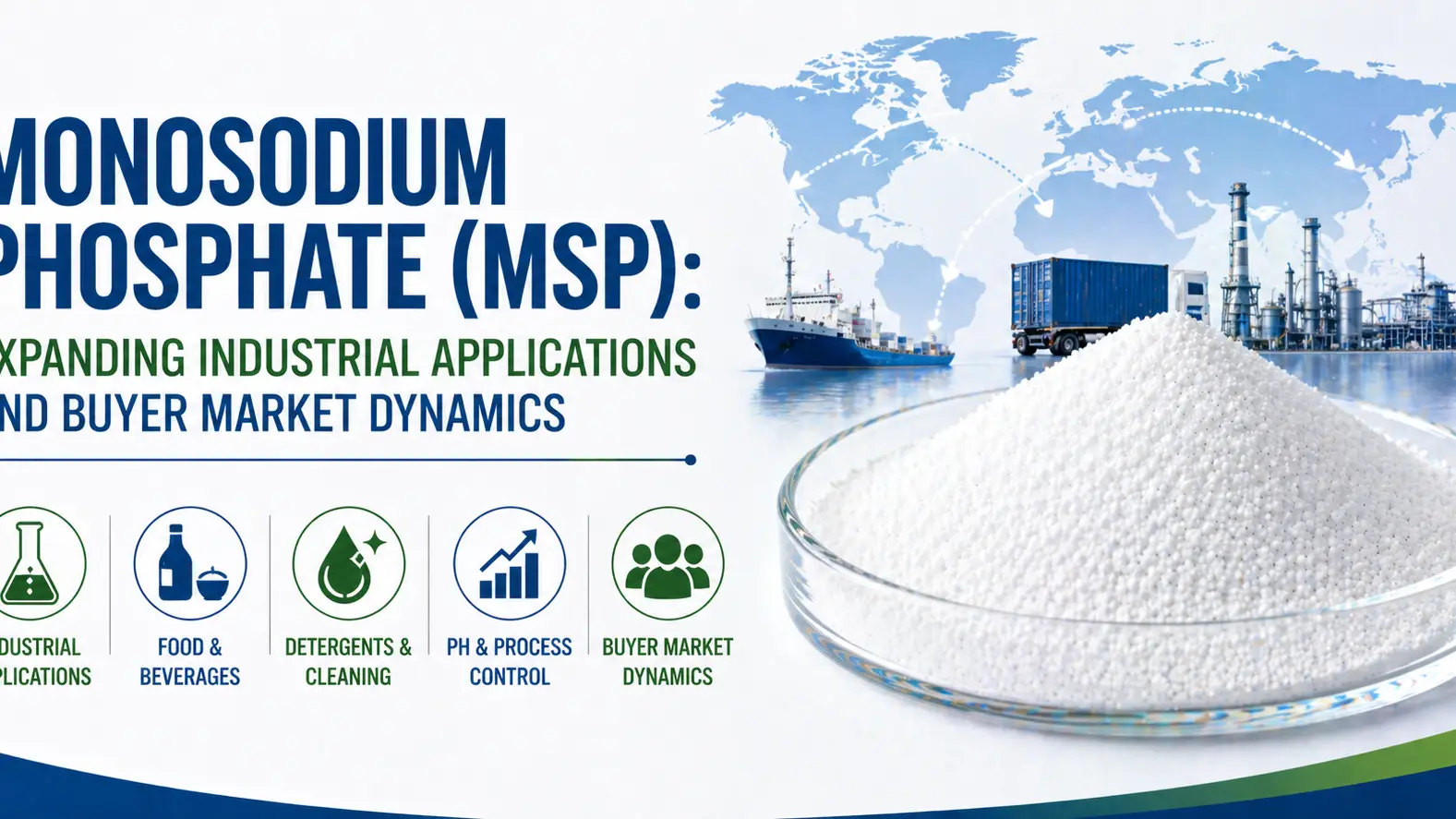 Fosfato monosódico (MSP): expansión de las aplicaciones industriales y la dinámica de los compradores