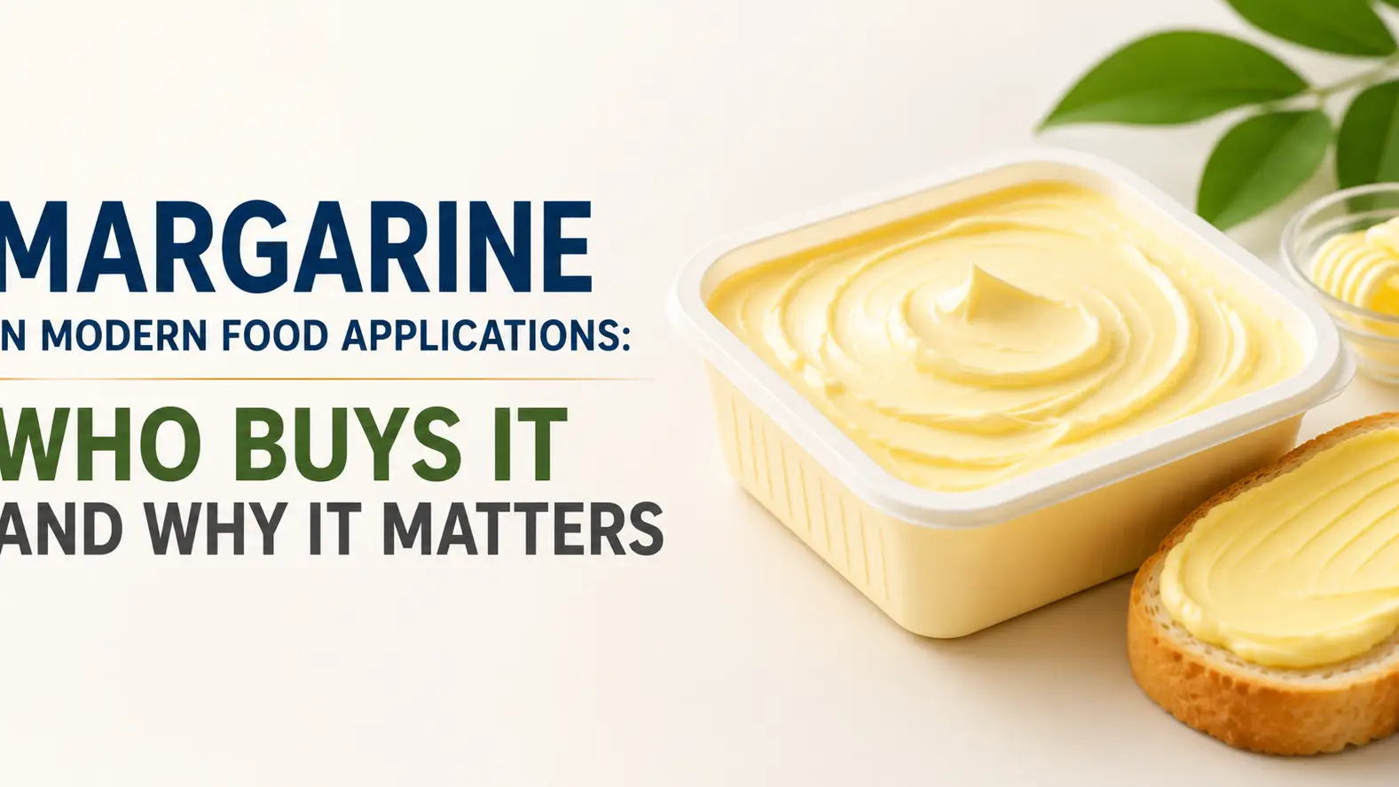 La margarina en las aplicaciones alimentarias modernas: quién la compra y por qué es importante