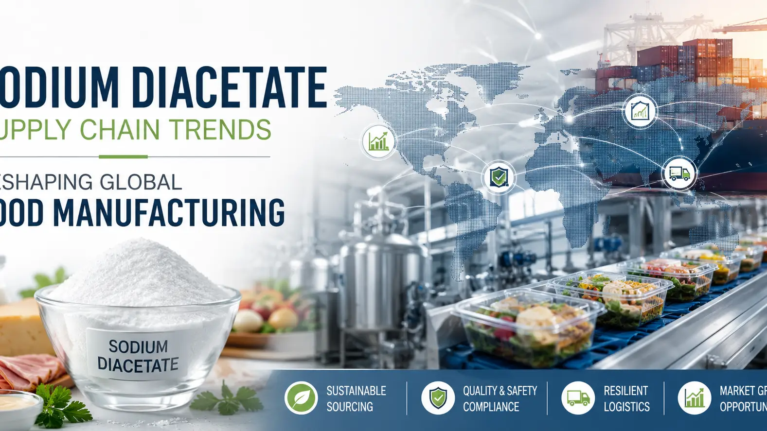 Tendencias de la cadena de suministro de diacetato de sodio que remodelan la fabricación mundial de alimentos