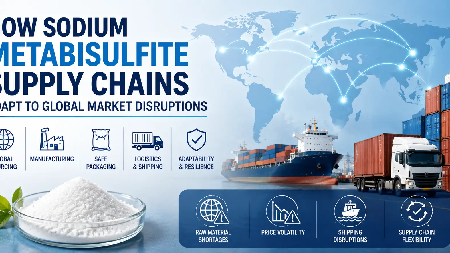 Cómo se adaptan las cadenas de suministro de metabisulfito de sodio a las disrupciones del mercado mundial