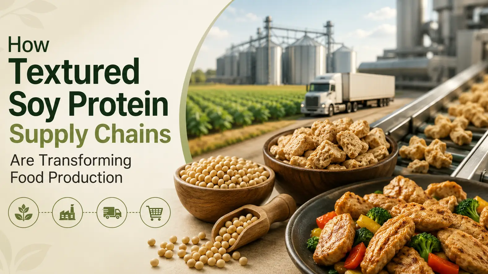 Cómo las cadenas de suministro de proteína de soja texturizada están transformando la producción de alimentos
