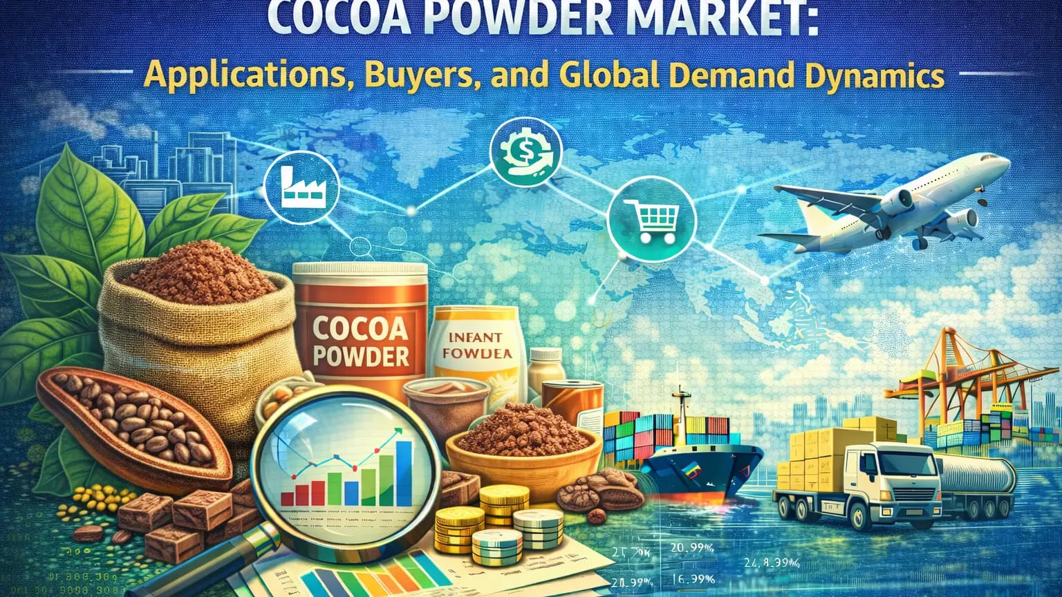 Mercado de cacao en polvo: aplicaciones, compradores y dinámica de la demanda global