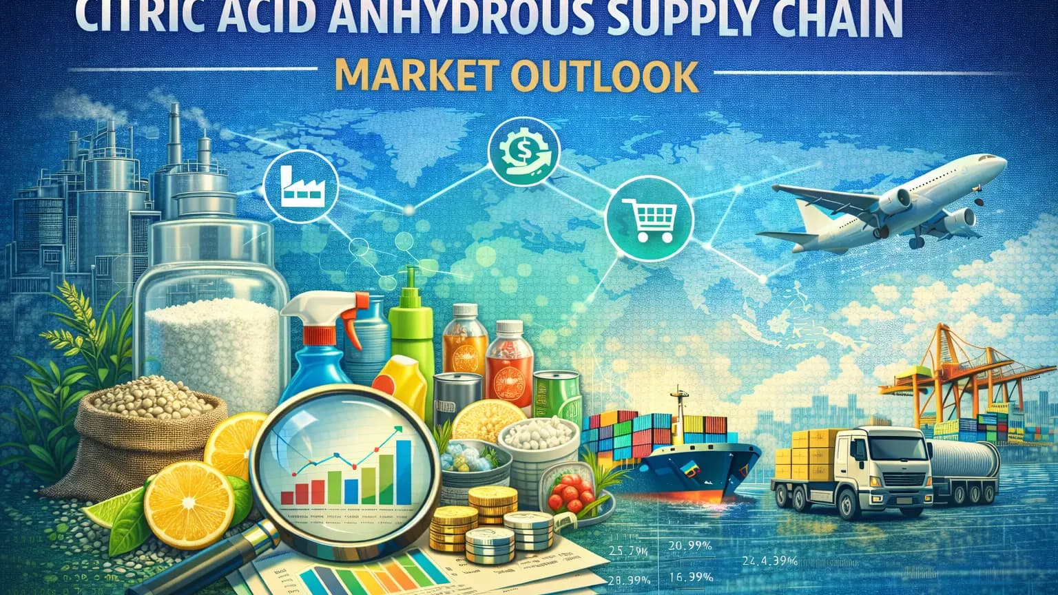 Perspectivas del mercado de la cadena de suministro anhidra de ácido cítrico