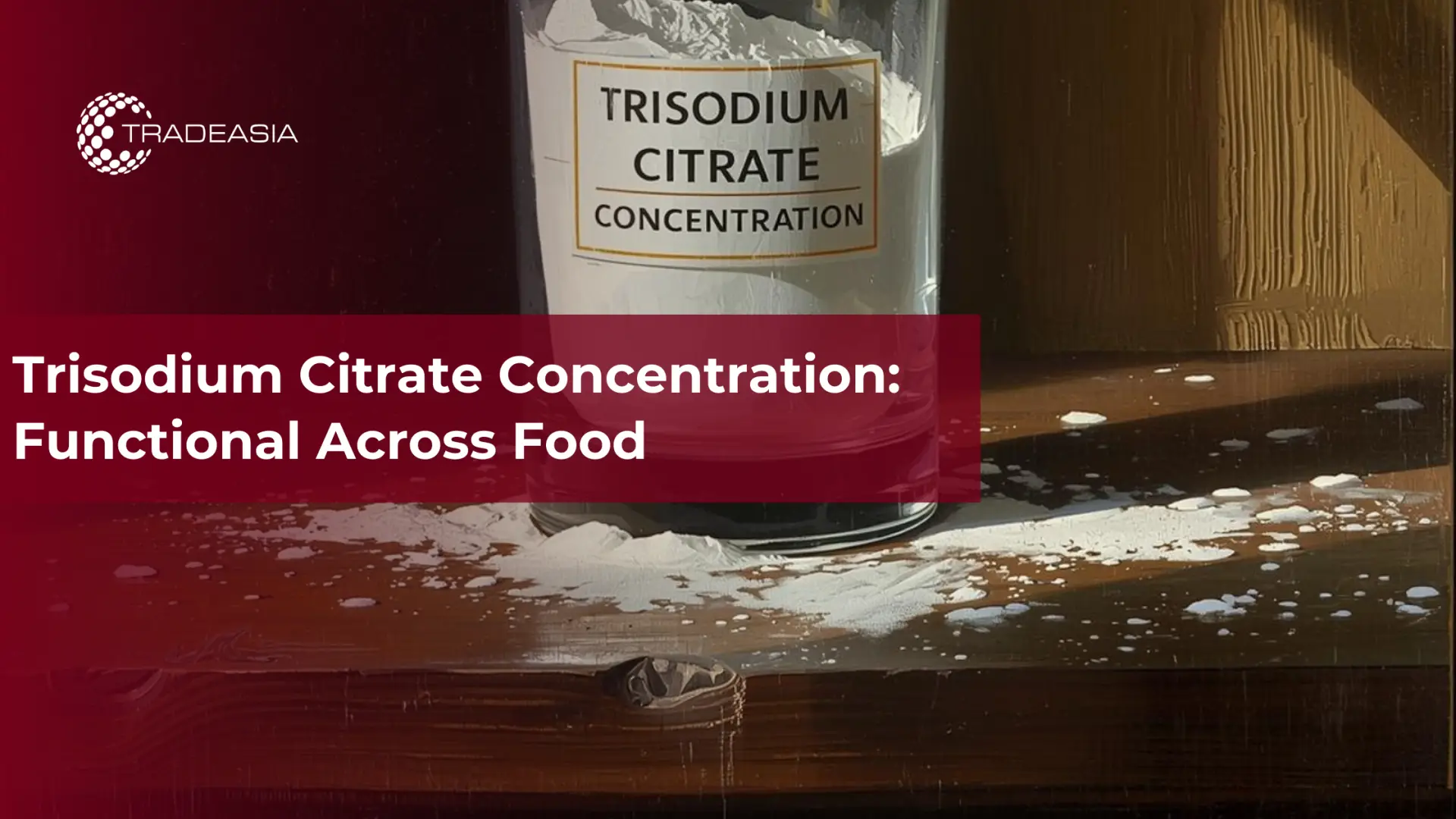 Concentración de citrato trisódico: funcional en todos los alimentos