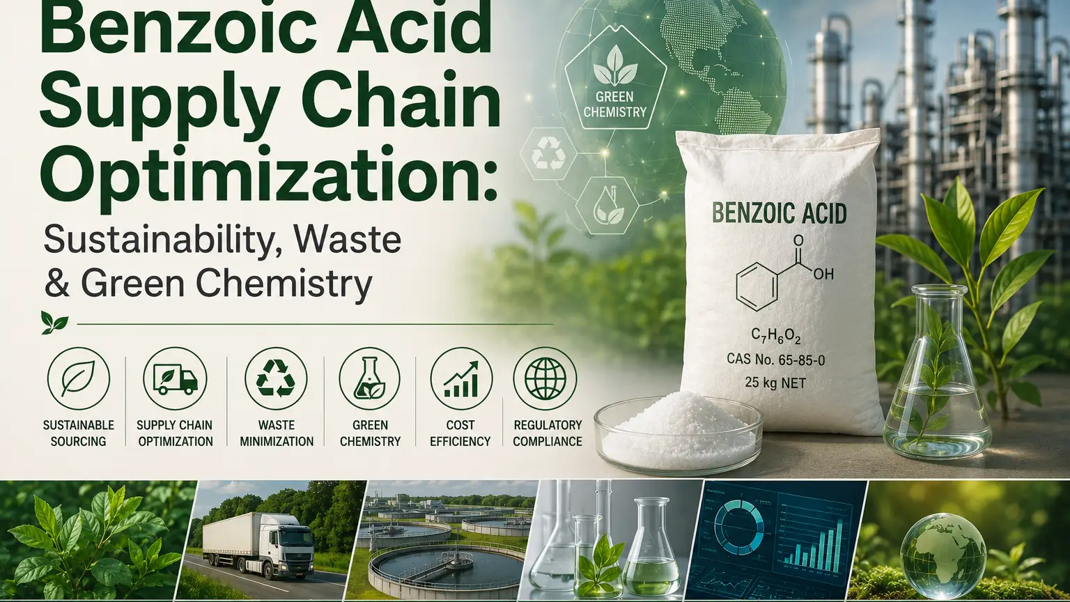 Benzoic Acid Supply Optimization:Sustainability,Waste Reduction & Chemistry