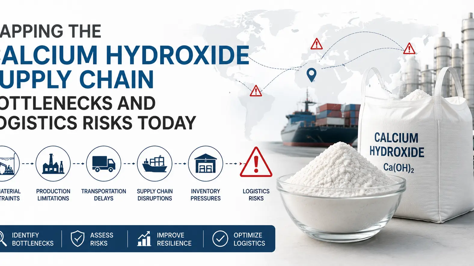 Mapping the Calcium Hydroxide Supply Chain Bottlenecks and Logistics Risks Today
