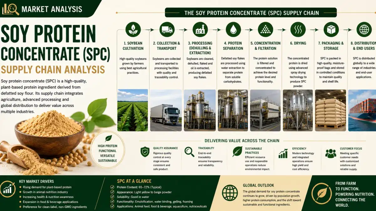 Perspectivas de la cadena de suministro de concentrado de proteína de soja y dinámica del mercado