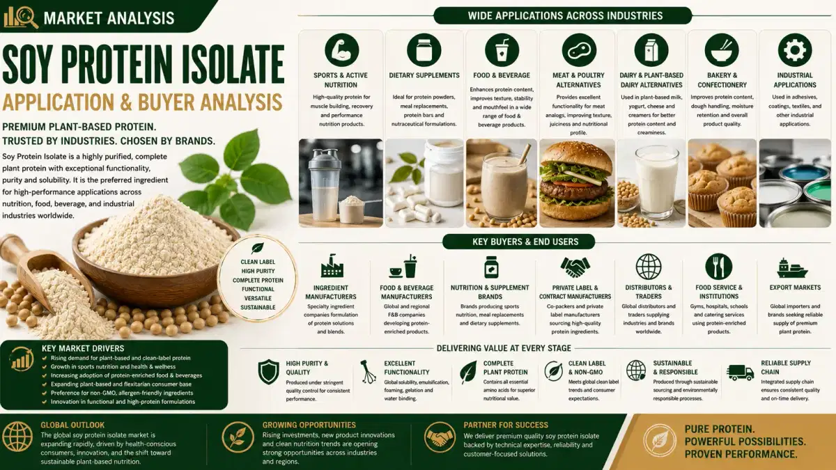 Tendencias de la cadena de suministro de aislados de proteína de soja que remodelan la fabricación mundial de alimentos